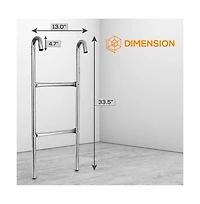 SereneLife Outdoor Trampoline Safety Ladder, Extra-Wide Footsteps