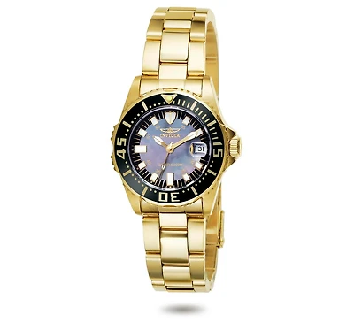 Invicta Women's 2962 Pro Diver Quartz 3 Hand Black Dial Watch