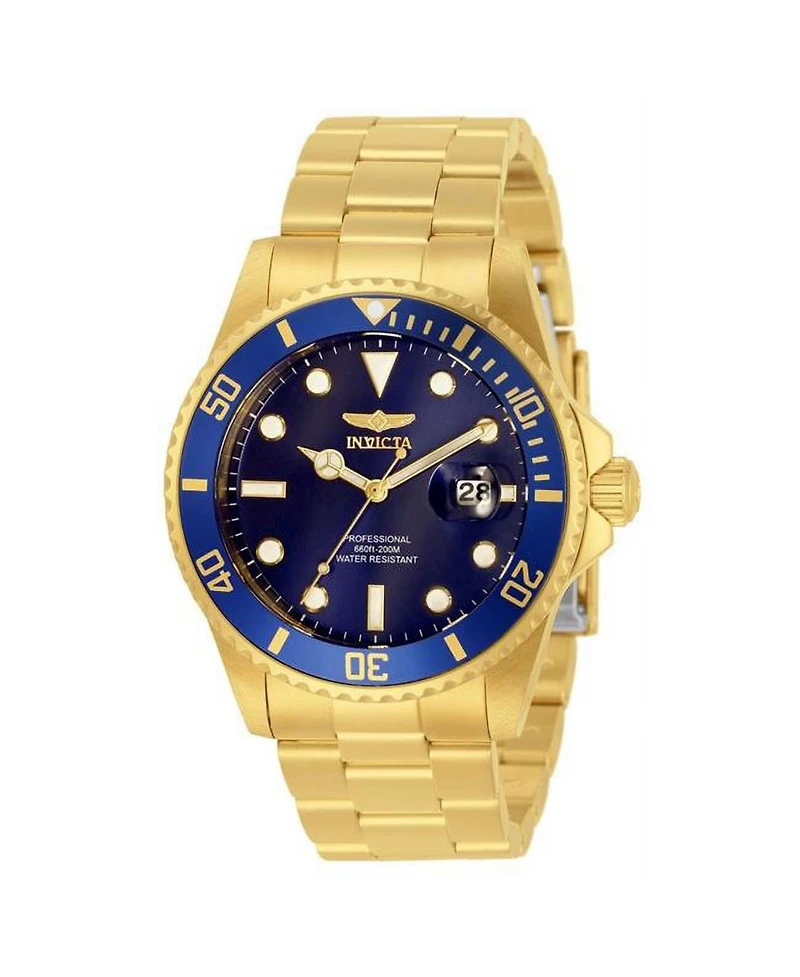 Invicta Men's 33270 Pro Diver Quartz 3 Hand Blue Dial Watch