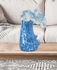 Dale Tiffany 8.5" Laguna Wave Art Glass Sculpture