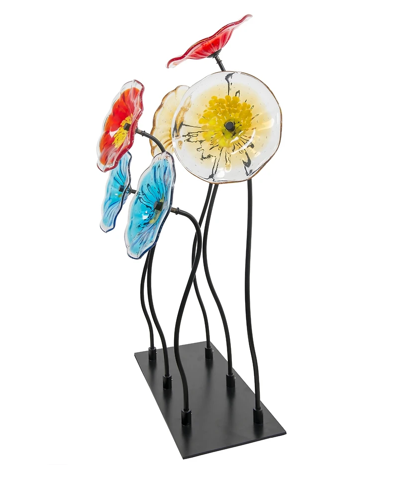 Dale Tiffany 32" Flower Garden Art Glass Sculpture