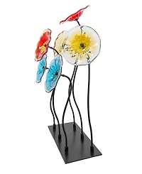 Dale Tiffany 32" Flower Garden Art Glass Sculpture