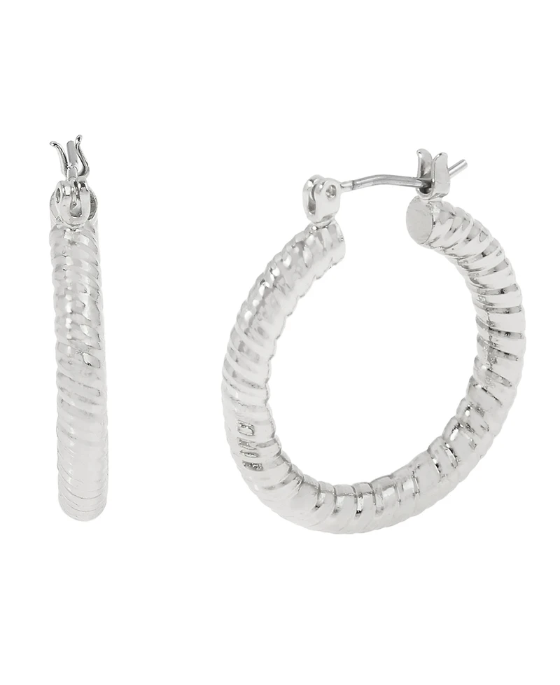 Robert Lee Morris Soho Textured Hoop Earrings
