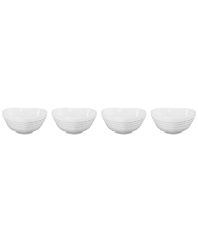 Le Creuset Stoneware Heart Mini Bowls, Set of 4