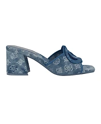 Guess Women's Galsee Quattro-g Cutout Block Heel Sandals