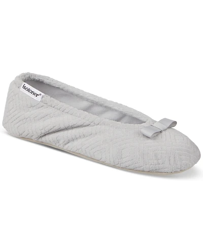 Isotoner Signature Women's Gemma Microterry Ballerina Slippers