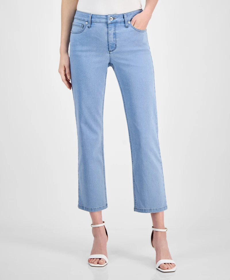 Anne Klein Women's Slim Straight-Leg Ankle Jeans