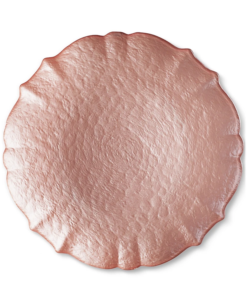 American Atelier Ice Queen Blush Charger Plates, Set of 4