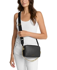 Michael Kors Bryant Medium Leather Double Zip Chain Camera Crossbody