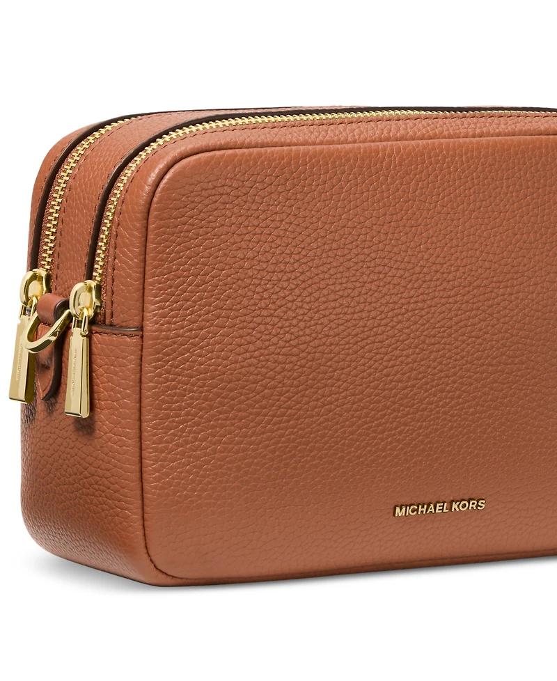 Michael Kors Bryant Medium Leather Double Zip Chain Camera Crossbody