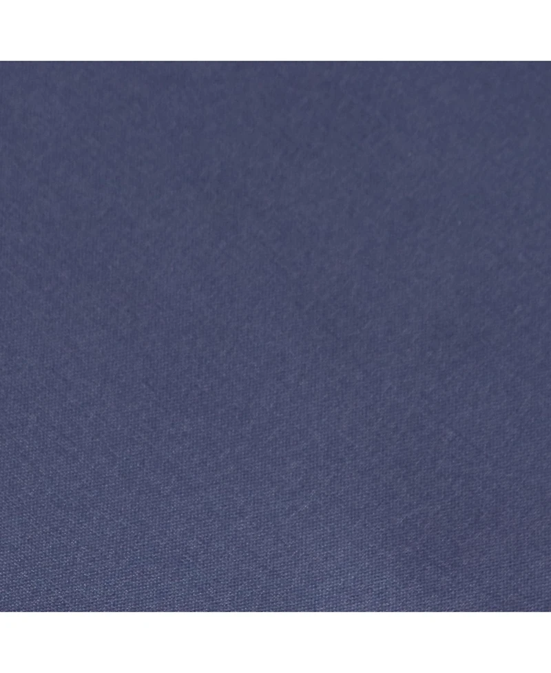 13-Inch Outdoor Curtain Tiebacks with Buttons - Spun Polyester with Resin Buttons - 2-Pack - Blue