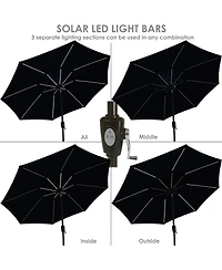 9-Foot Sunbrella Tilting Patio Umbrella with Solar Led Light Bars