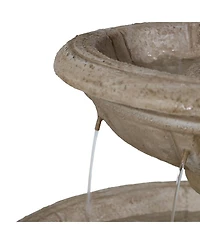 61" H Electric Polyresin and Fiberglass 3-Tier Cornucopia Outdoor Water Fountain