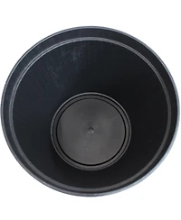 3-Piece Outdoor Planter Set - 12", 13", and 15" Resin Faux Basketweave Planters