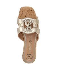 Sam and Libby Women's Lana Slip On Slide Flat Sandals