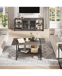 gaomon Tv Stand for 65+ Inch Tv, Industrial Tv Stand for Living Room