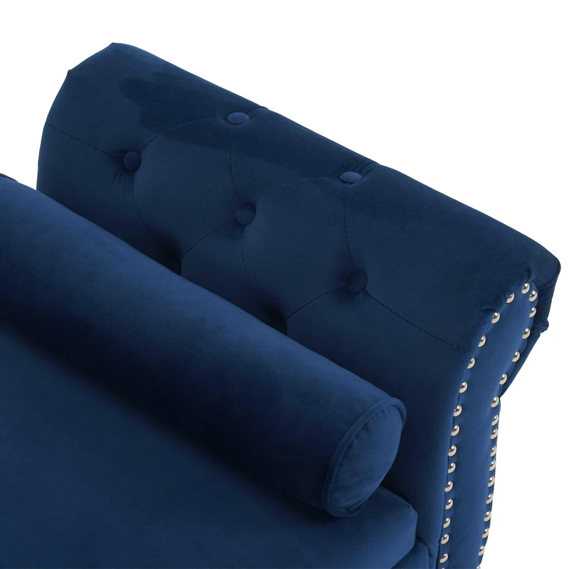 Velvet Storage Ottoman Bench with Pillow, Stylish Footrest and Hidden Storage for Living Room, Bedroom, or Entryway-The Pop Home