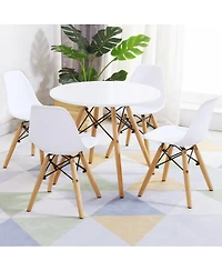 Gouun Kids 5 Pieces Mid-Century Modern Table Chairs Set