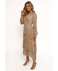Petal and Pup Women's Cybil Pleated Tiered Midi Dress