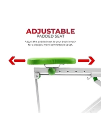 Sunny Health & Fitness Smart Green Upright Row-n-Ride & Squat Assist Machine w Free SunnyFit App via Bluetooth