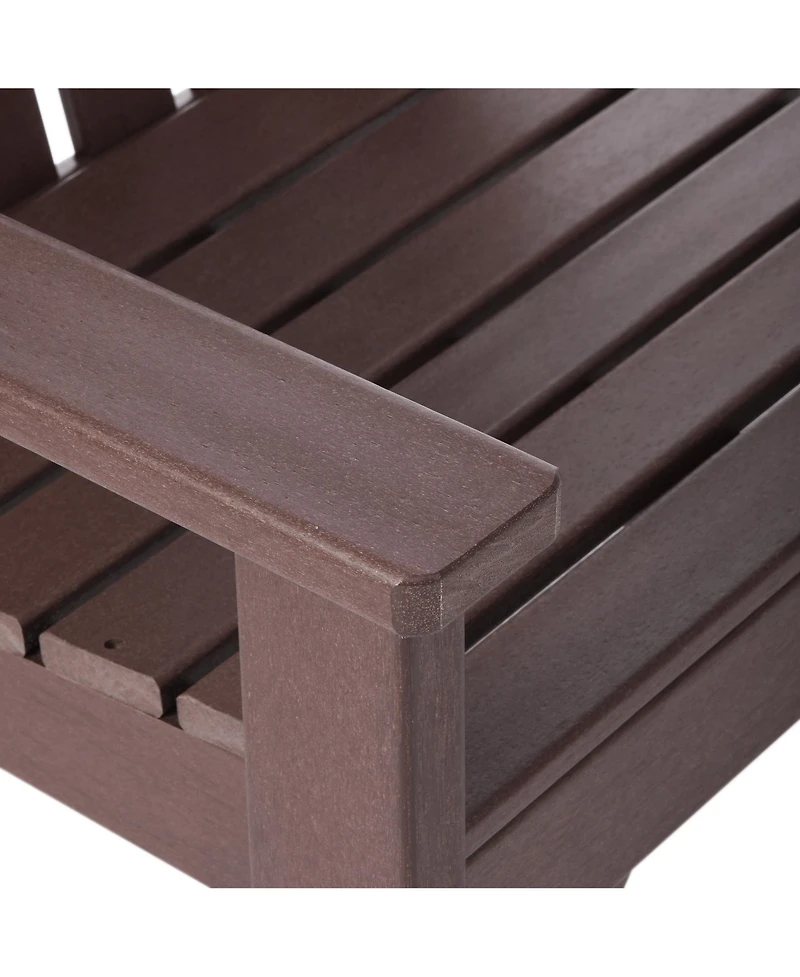 WestinTrends Outdoor Patio Hdpe Adirondack Dining Arm Chair