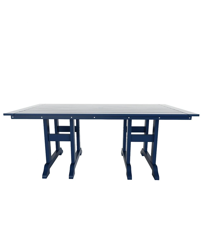 WestinTrends 7-Piece Hdpe Outdoor Dining Patio Table and Chairs Set