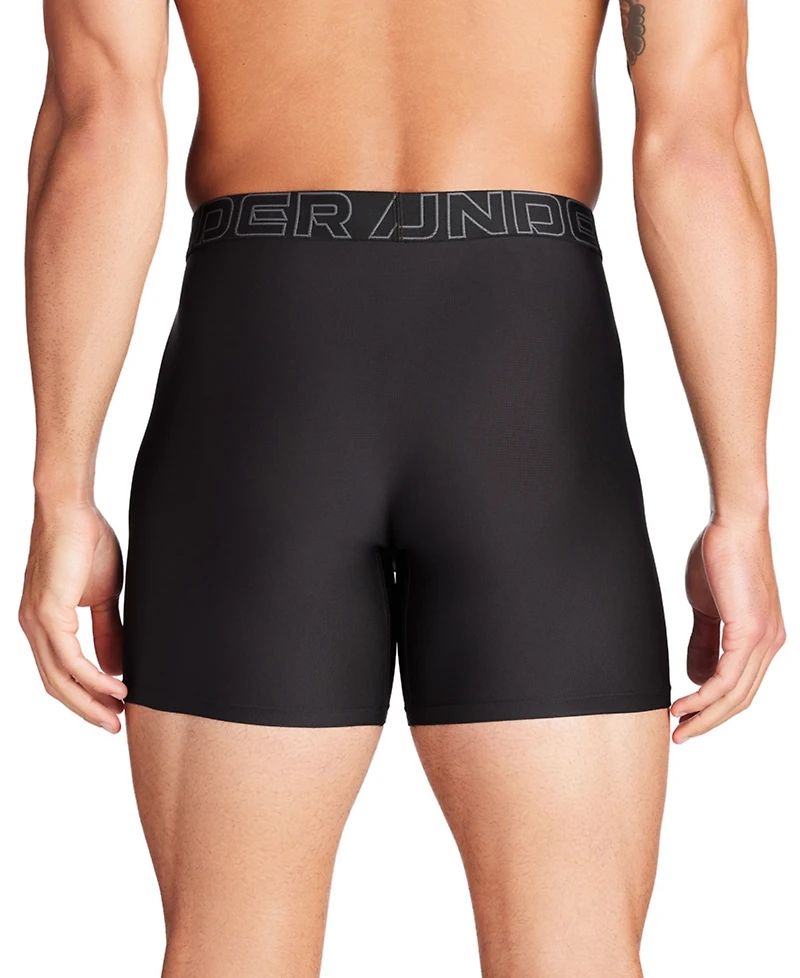 Under Armour Men's 3-Pack Performance Tech Mesh 6" Boxer Briefs
