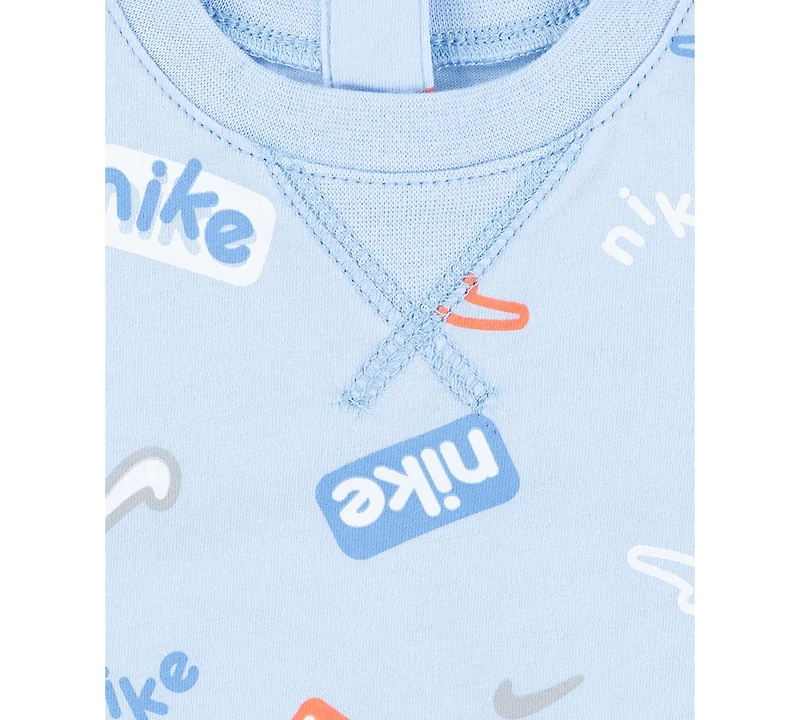 Nike Baby Printed Bodysuit & French Terry Pants, 2 Piece Set