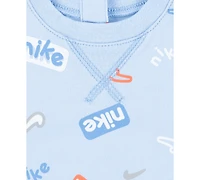 Nike Baby Printed Bodysuit & French Terry Pants, 2 Piece Set