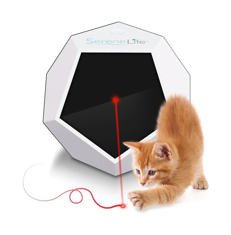 SereneLife Smart Interactive Pet Laser Toy, Handheld & Automatic Modes