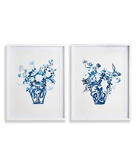 Matched Pair Floral Prints Set of 2