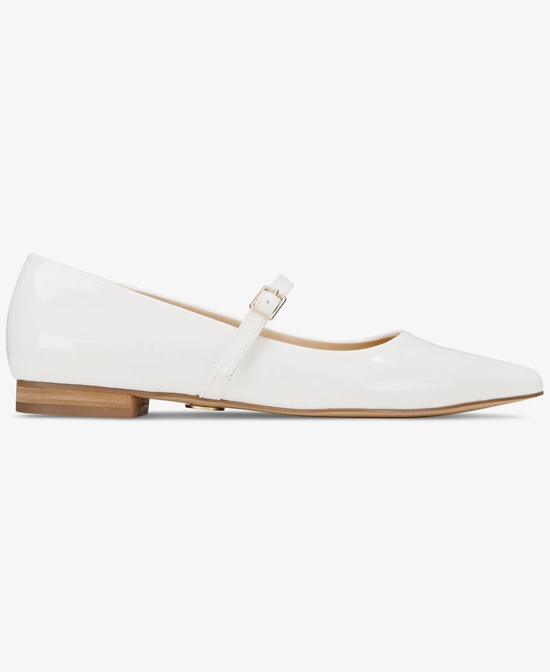 Things Ii Come Women's Kyra Luxurious Slip-on Mary Jane Pointed Toe Flats