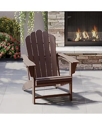 WestinTrends Outdoor Patio Hdpe Adirondack Chair With Cup Holder