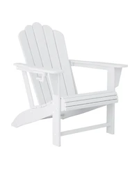WestinTrends Outdoor Patio Hdpe Adirondack Chair With Cup Holder