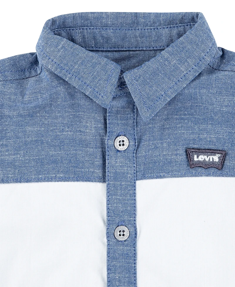 Levi's Toddler Boys 2-Piece Denim Shirt and Jogger Pants