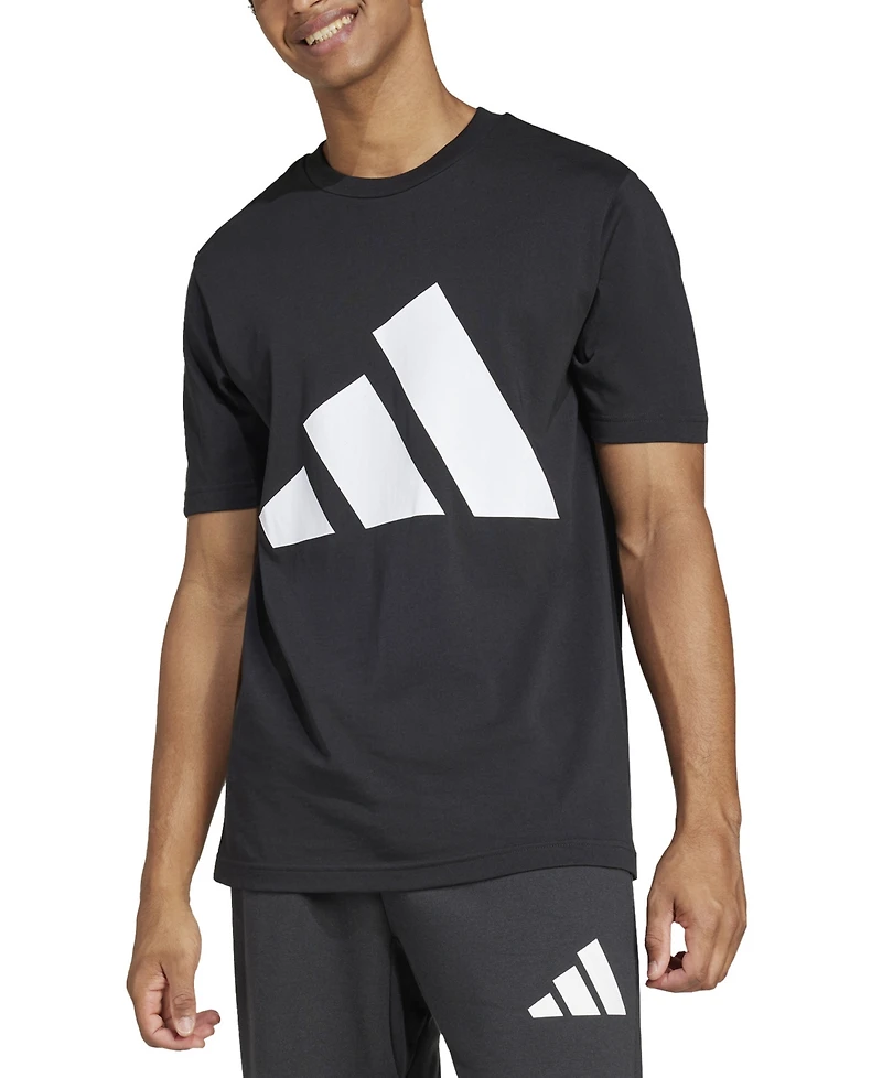 adidas Men's 3 Bar Logo Graphic Cotton T-Shirt