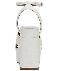 Dv Dolce Vita Women's Waylan Raffia Platform Crossband Dress Sandals