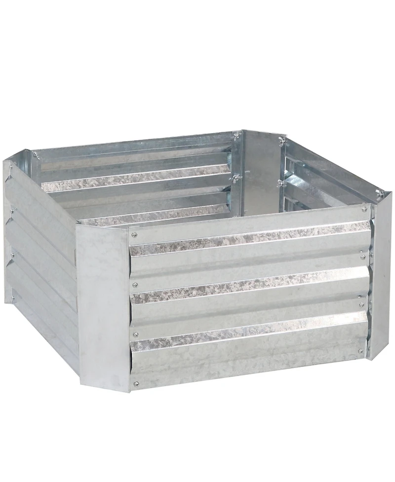 Steel Raised Garden Bed with Greenhouse Cover - Green