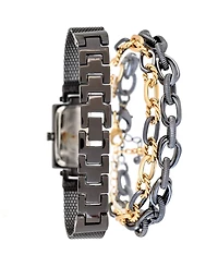 Jessica Carlyle Women's Gun Tone Metal Alloy Analog Watch, 23mm