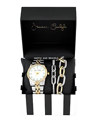 Jessica Carlyle Women's Two Tone Metal Alloy Analog Watch, 33mm
