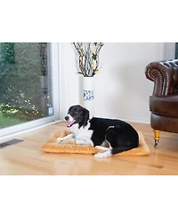 Armarkat M01CZS-l Large Pet Bed Mat , Dog Crate Soft Pad With Poly Fill Cushion, Earth Brown