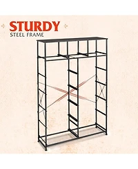 Wlive Tall Dresser for Bedroom with 13 Drawers Storage Organizer Unit Fabric Closet Chest of Steel Frame Wood Top