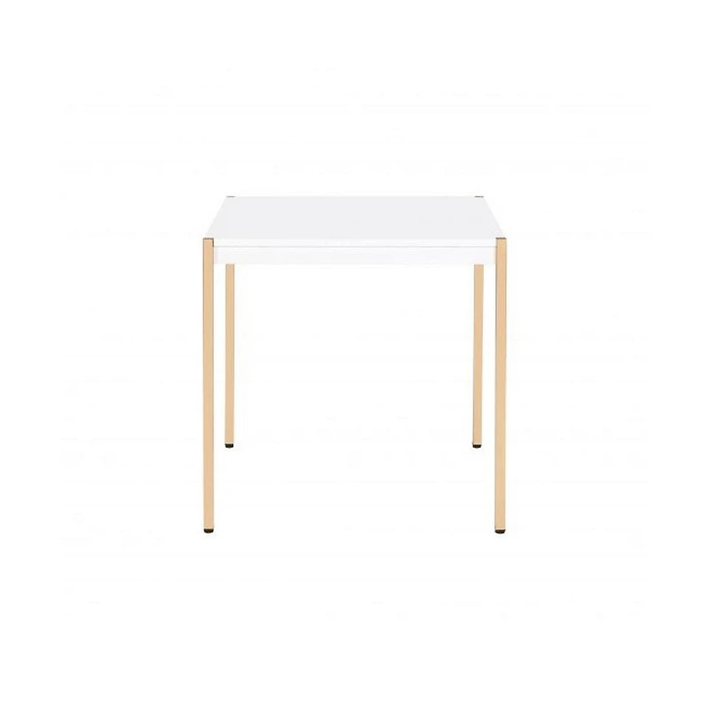 End Table with Metal Tube Legs Modern and Durable Accent for Living Room or Bedroom