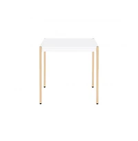End Table with Metal Tube Legs Modern and Durable Accent for Living Room or Bedroom