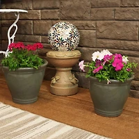 Studio Outdoor/Indoor High-Fired Glazed Uv- and Frost-Resistant Ceramic Planters with Drainage Holes