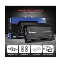 Pyle 4 Channel 2000W Max Bridgeable Mosfet Amplifier, Invincible Series