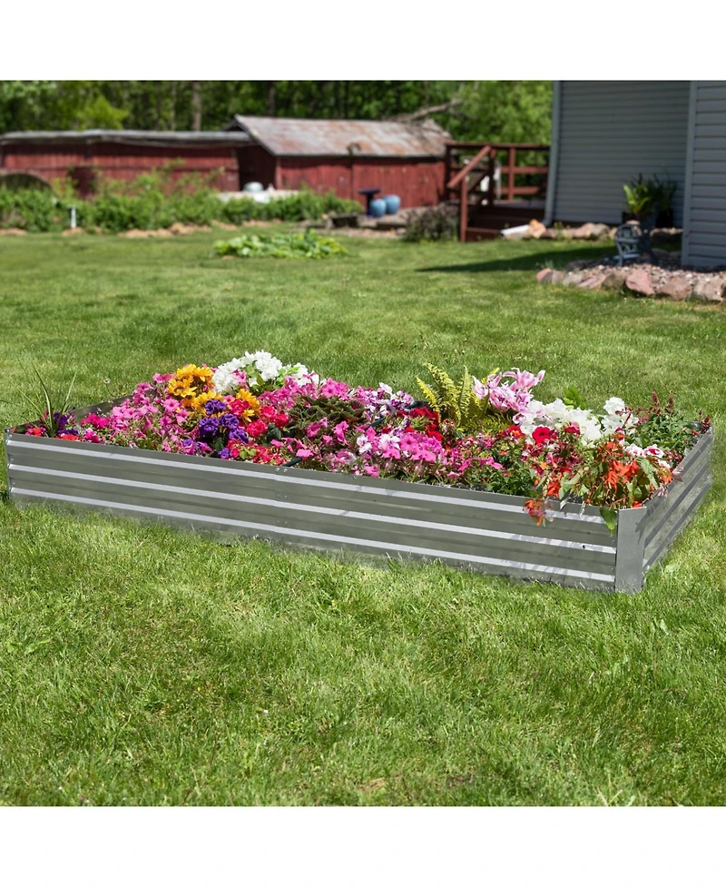 Galvanized Steel Rectangle Raised Garden Bed