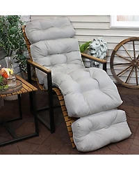 Indoor/Outdoor Olefin Polyester Tufted Chaise Lounge Chair Replacement Cushion - 23" x 75"