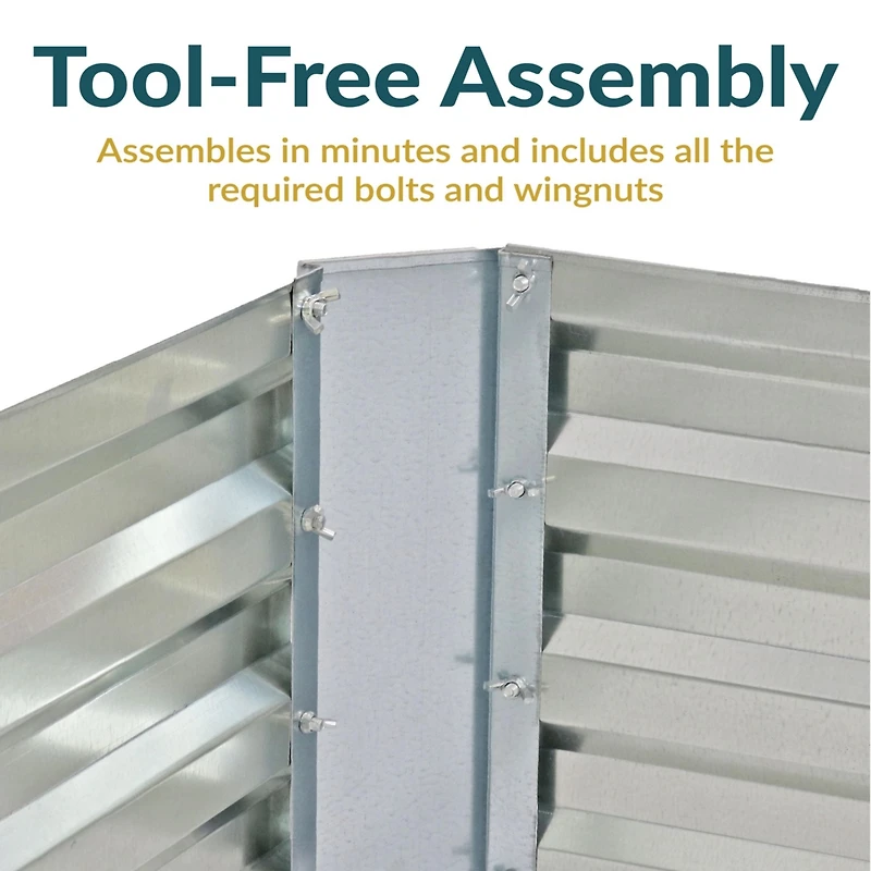 Galvanized Rectangle Raised Garden Bed