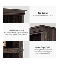 gaomon Farmhouse Book Shelf with Storage